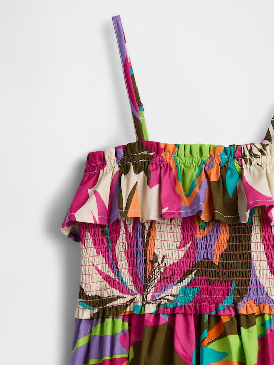 Kinderkleid Ärmellos Blumen Multi Floral