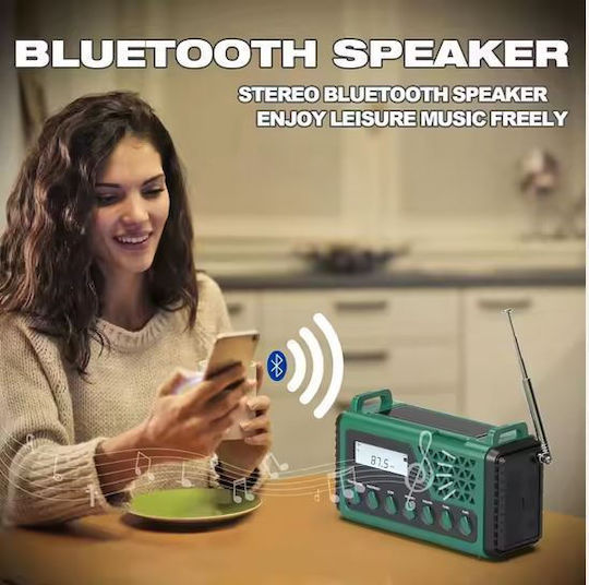 Sayin Portable Radio Solar Green