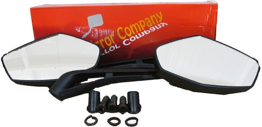 Motorcycle Mirrors 2pcs Black