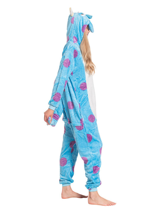 Pijama Onesie De Iarnă Pentru Femei Albastră