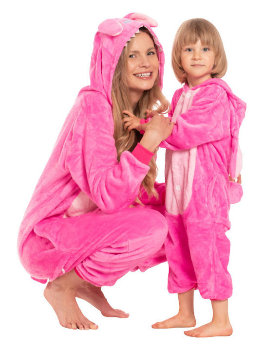 Nikcorp Damen Schlafanzug Winter Rosa