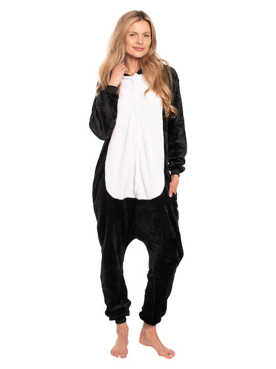Winter Women's Onesie Pajama Black