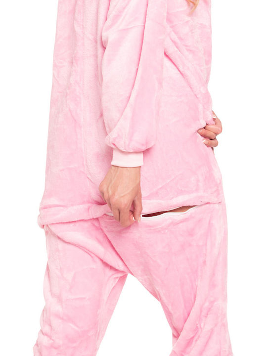Χειμερινή Γυναικεία Ολόσωμη Πιτζάμα Pink