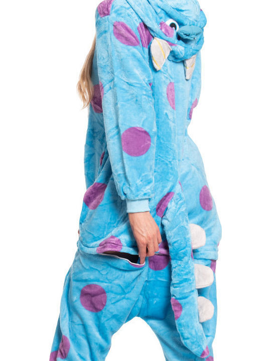 Pijama Onesie De Iarnă Pentru Femei Albastră