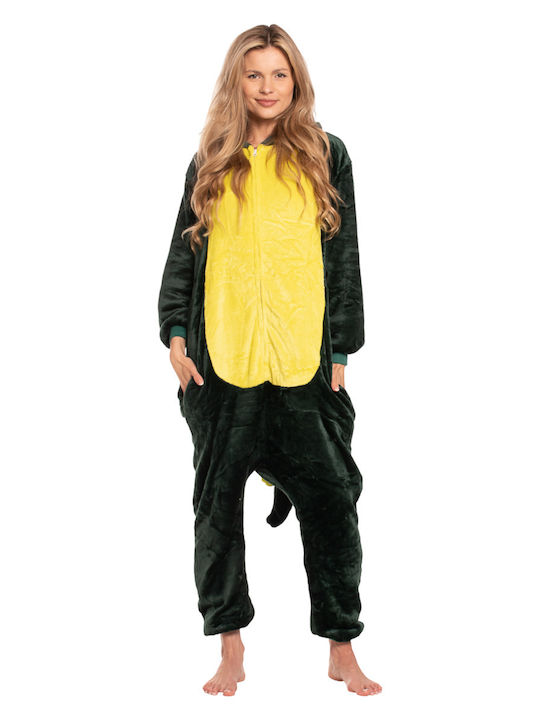 Pijama Onesie De Iarnă Pentru Femei Verde