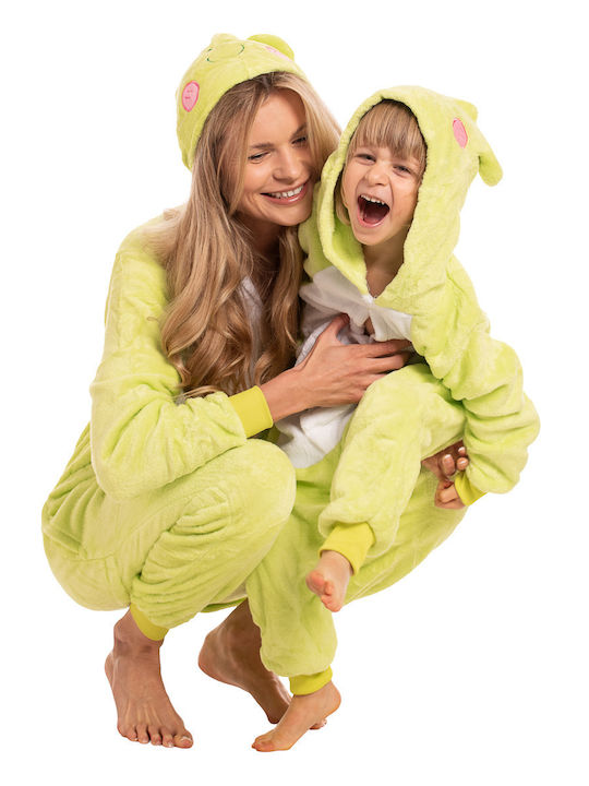 Pijama Onesie De Iarnă Pentru Femei Verde