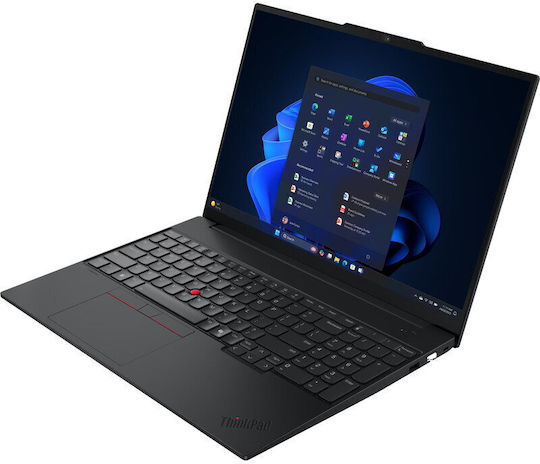 Lenovo ThinkPad E16 Gen 3 16" IPS FHD+ (Nucleu 5-210H/16GB/512GB SSD/W11 Pro) Negru (Tastatură Engleză Internațională)