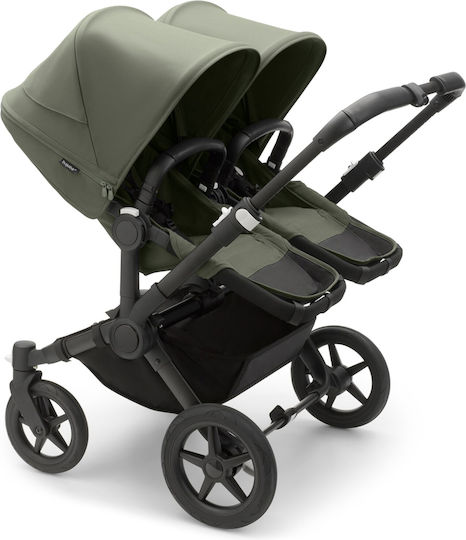 Bugaboo Donkey 5 Duo Complete Adjustable Double Stroller Suitable for Newborn Black-Forest Green