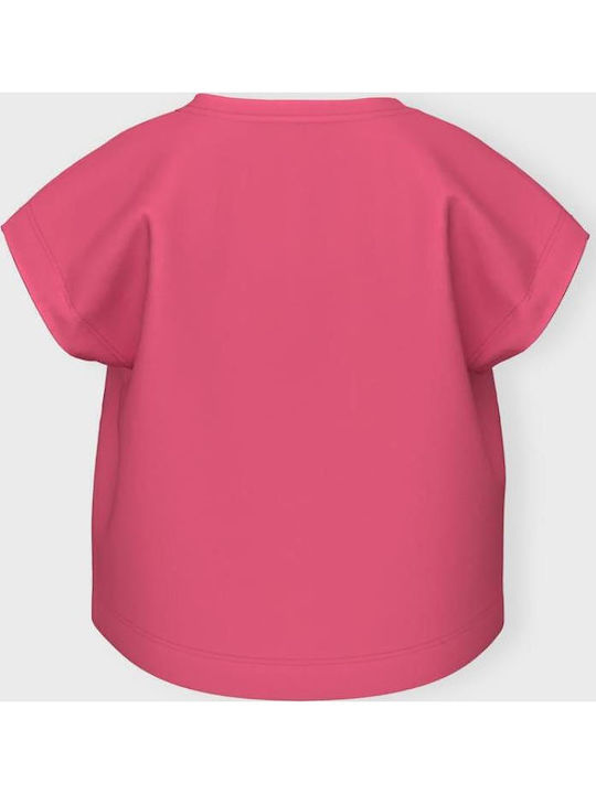 Kids' Crop Top Short Sleeve Camelia Rose Flamingo