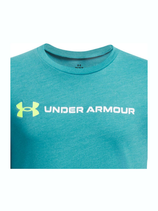 Kids' T-shirt Turquoise Logo