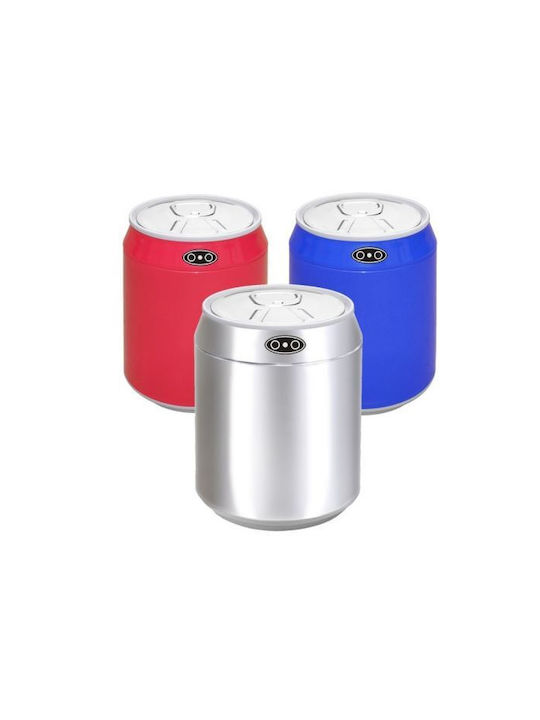 Ecosales Trendy Mini Κάδος Απορριμμάτων από Ανοξείδωτο Ατσάλι Ασημί 1.5lt