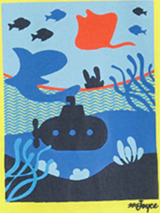 Παιδικό T-shirt Λαχανί Shark Blue