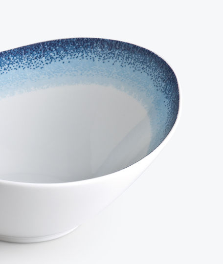 Ionia Apeiron Porcelain Salad Bowl White-Blue 27x27x11cm