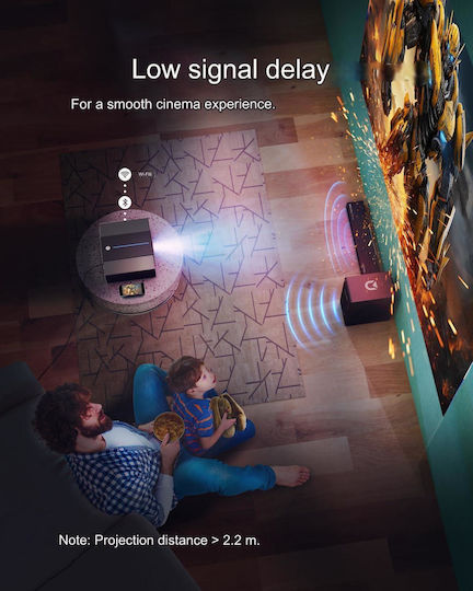 Ultimea Apollo P60 Projector DLP (DMD) Full HD LED Lamp with Wi-Fi and Built-in Speakers Gray