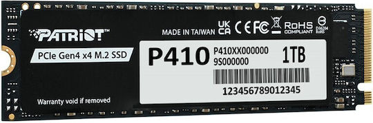 Patriot Viper P410 SSD 1TB τύπου M.2 με σύνδεση PCI Express 4.0 P410P1TBM28H