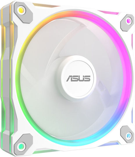 Asus Prime MR120 Case Fan 1600rpm 58cfm with ARGB Lighting and 4-Pin PWM Connection White