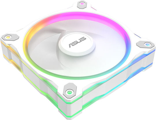 Asus Prime MR120 Case Fan 1600rpm 58cfm with ARGB Lighting and 4-Pin PWM Connection White