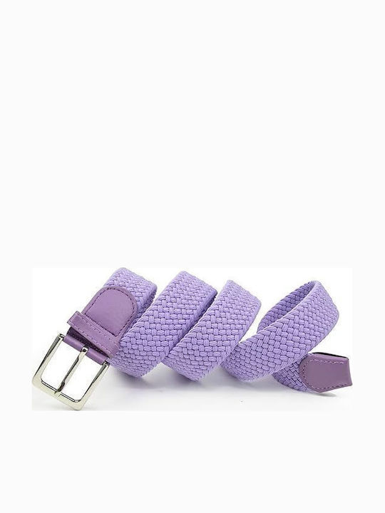 Elastisch Herren Gürtel aus Künstliches Leder Gestrickt Lila