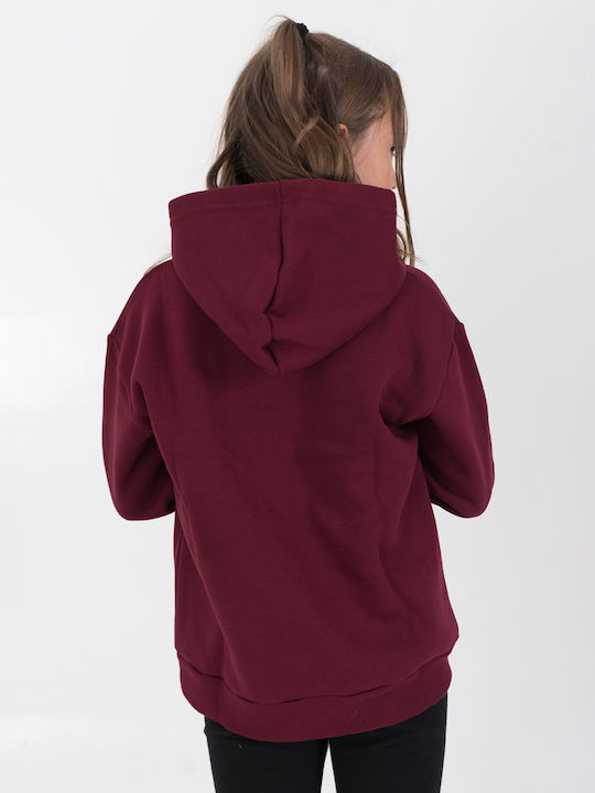 Hanorac Copii cu Glugă Burgundy
