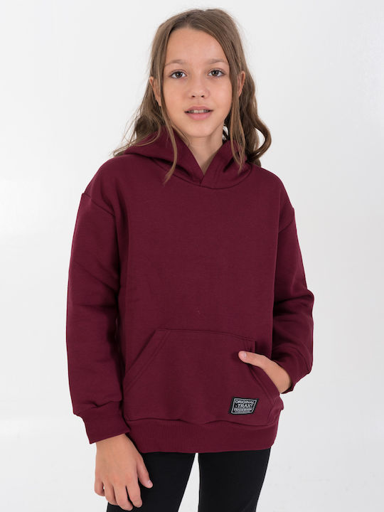 Hanorac Copii cu Glugă Burgundy