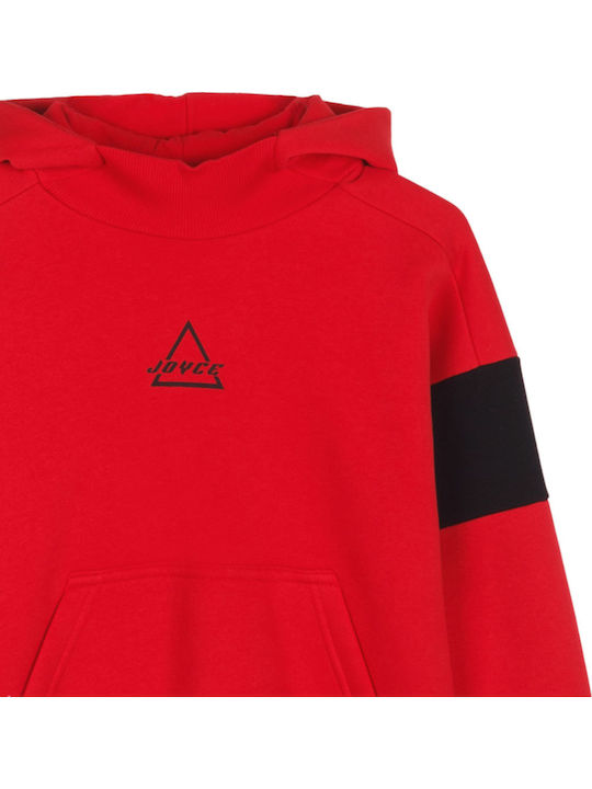 Kinder-Sweatshirt mit Kapuze und Taschen Red
