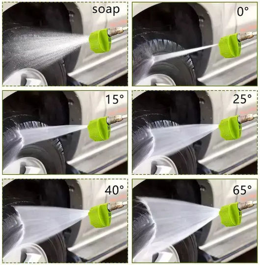 Pressure Washer Nozzle 6 1 1/4" Laboratory Connection Pressure Up to 4000 Psi Nozzles 0° 15° 25° 40° Dimensions 6cm/2.36in Orifice 1.2cm/0.47in