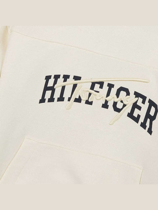 Kids Sweatshirt with Hood and Pockets White