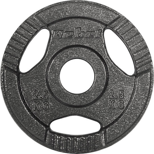 Rebel Scheibenset Olympischen Typs Metall 4 x 2.5kg Φ50mm mit Griffen