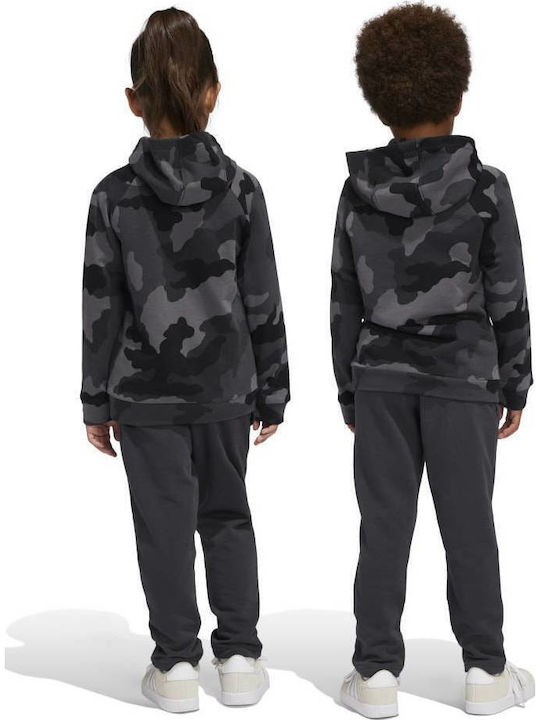 Детски Комплект Анцуг Сив 2 Бройки Essentials Allover Print Hoodie