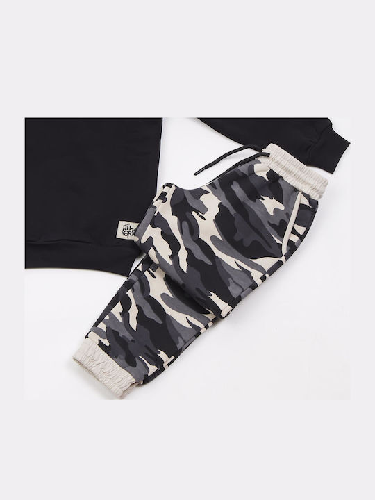 Kids Sweatpants Set Black 2pcs