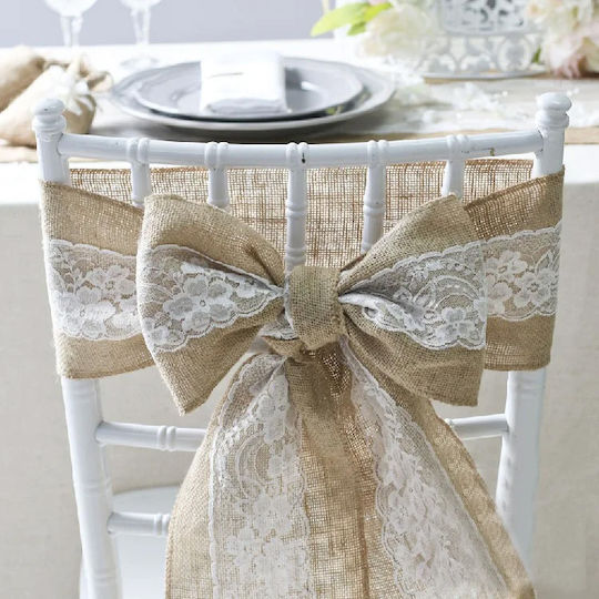 Brown Bow Lace Chair