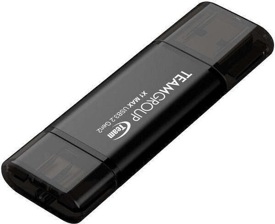 TeamGroup X1 Max 128GB USB 3.2 Stick με σύνδεση USB-A & USB-C Μαύρο