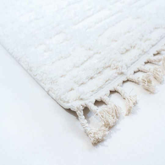 Ezzo Shaggy B723a1a Σετ Shaggy Χαλιά Κρεβατοκάμαρας Cream 12-B723A1A 3τμχ