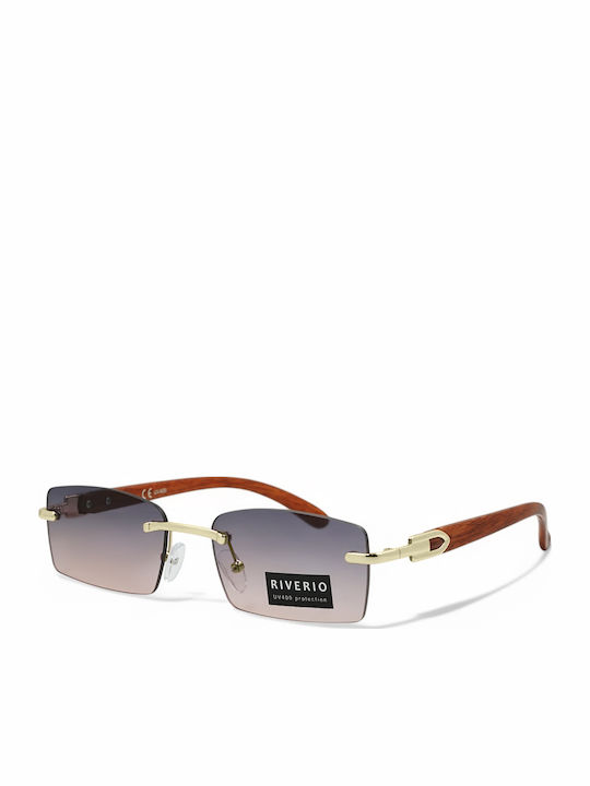 Riverio Sunglasses Χρυσά with Metal Frame & Gray Lens Riverio Sunglasses Χρυσά with Metal Frame & Gray Lens