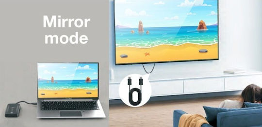 Techly KVM & Data Switch IDATA USBC-HUB5WL