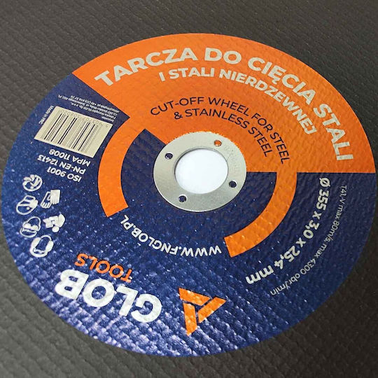 Glob Tools Steel Cutting Disc 355x3.0x25.4mm