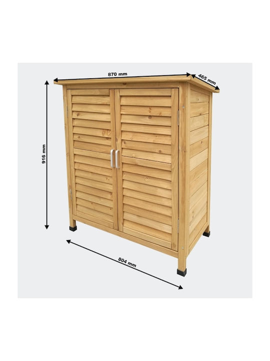 Zweiflügeliger Schrank Hölzernes mit 1 Regal 87x47x92cm