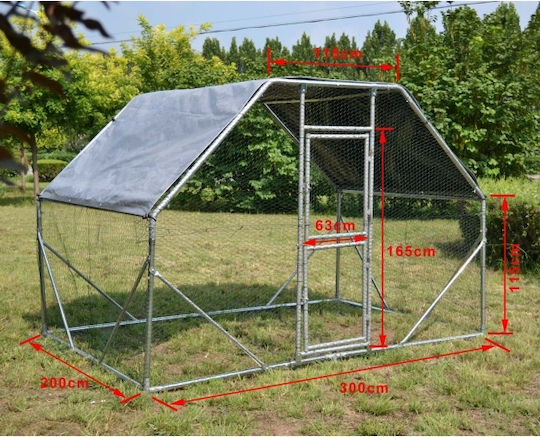 Wiltoc 62395 Metal Cage for Birds 300x200x200cm