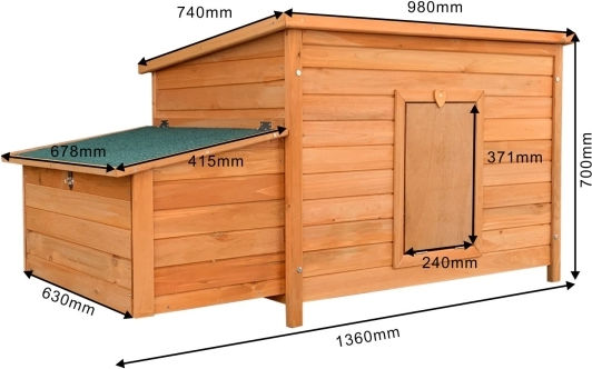 Wiltoc 52413 Holzkäfig für Vögel 136cmx74cmx70cmcm.