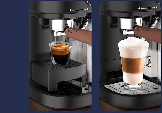 Hibrew Mașină de Espresso 1250W Presiune 19bar pentru Cappuccino Neagră H8A