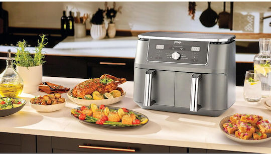 Ninja Foodi Max Dual Zone Air Fryer with Double Detachable Bucket 9.5lt Black
