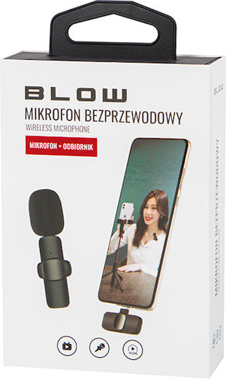 Blow DM-33-071 Wireless Condenser (Small Diaphragm) Microphone Πέτου, Clip On for Mobile