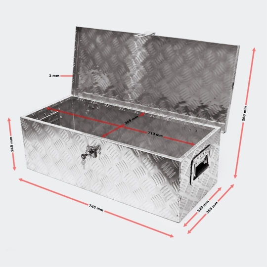 Wiltoc Wiltoc Aluminum Tool Storage Box P76xB32xH24.5cm 51978