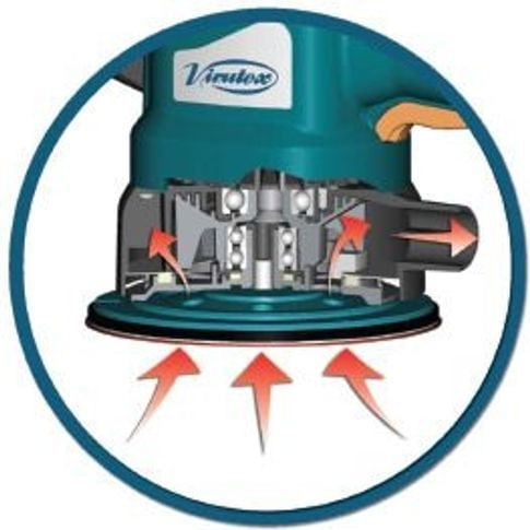 Virutex Exzenterschleifer 150mm Elektrisch mit Geschwindigkeitsregelung und mit Absaugsystem