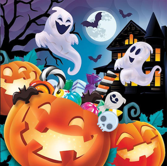 Șervețele Pentru Petreceri Halloween Dovleac 33x33cm 12 Bucăți