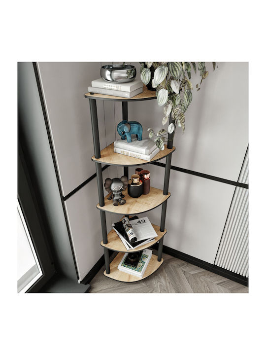 Ъглова Библиотека Oak 34x34x139см