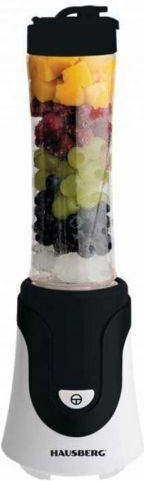 Hausberg Blender with Plastic Jug 600 ml Inox HB-7676NG