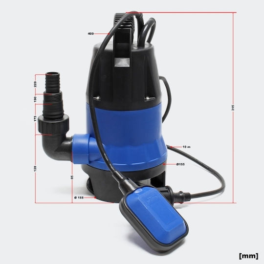 Wiltoc Monofazică Pompă Ape reziduale / canalizare 1hp 61171