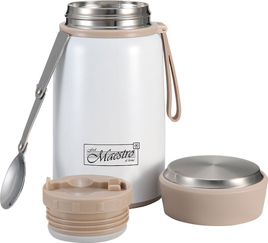 Maestro Δοχείο Φαγητού Λευκό 800ml