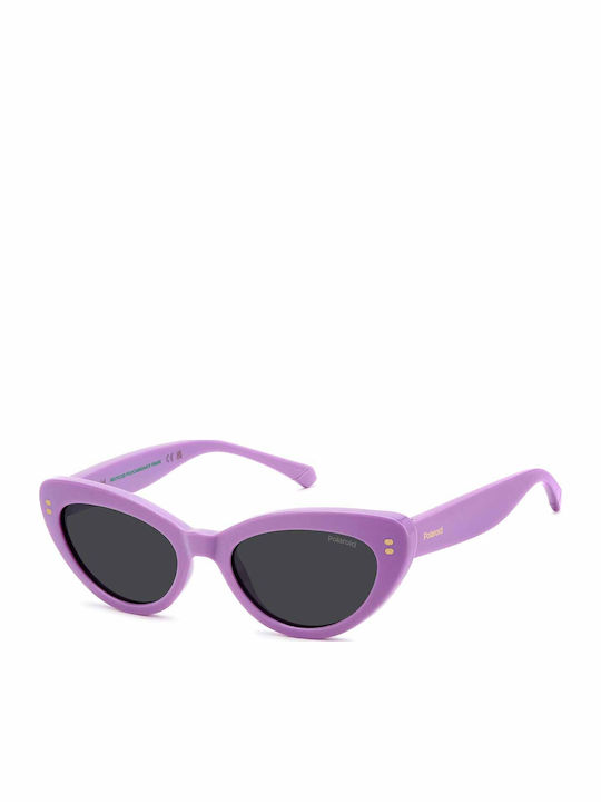 Polaroid Cat Eye Παιδικά Γυαλιά Ηλίου με Polarized Φακό Μωβ για 4-7 Ετών